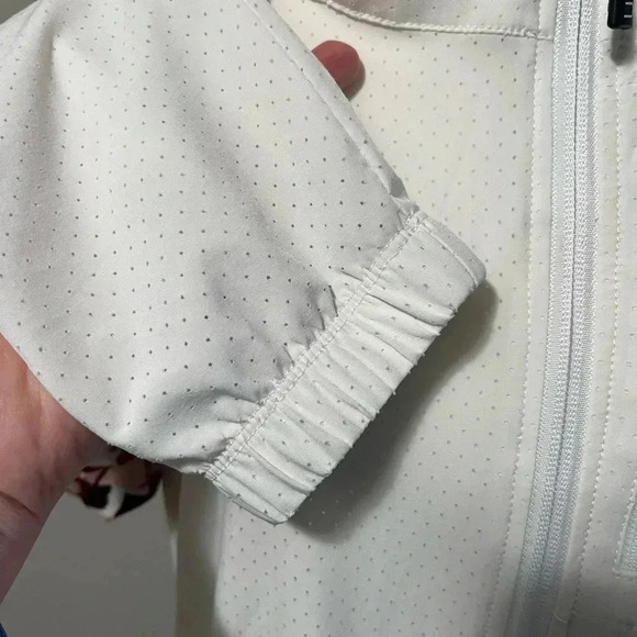 Lija White Flora Game Day Full Zip Contrast Print Floral Drawcord Golf … - Picture 8 of 16